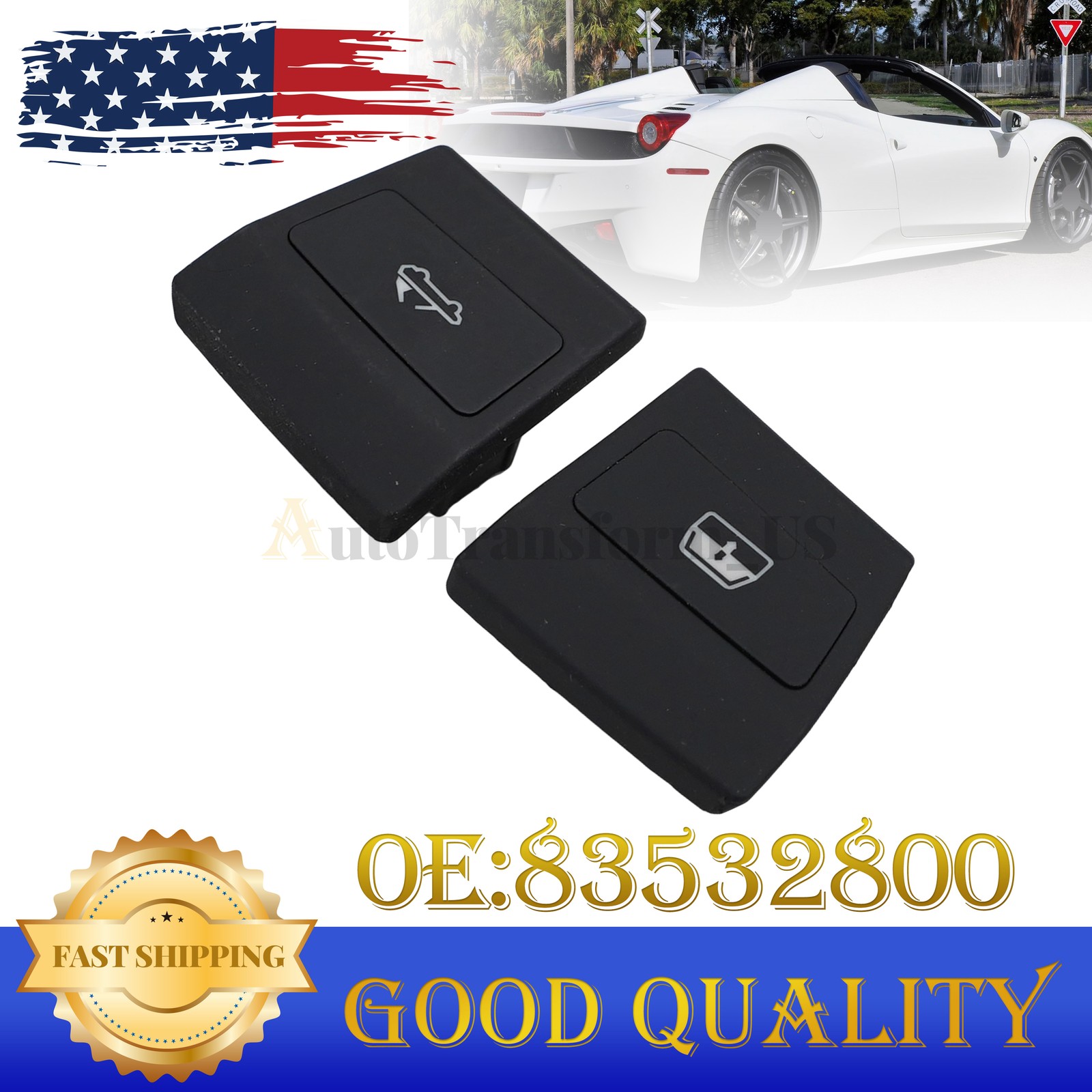 Ferrari 458 Spider 2015 Rear Window switches Set P/N 83532800