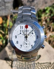 Vtg Swiss Army Victorinox Chronograph Maverick 24526 43mm Mens Watch ETA 251.272