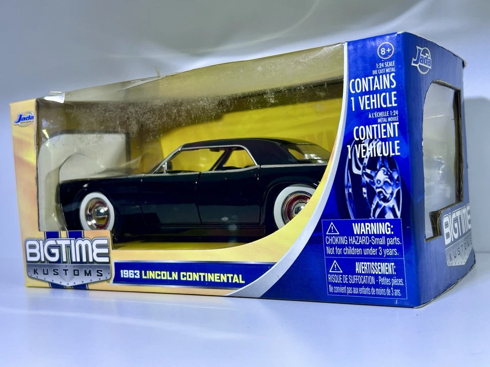 Lincoln Continental Lowrider 1963 escala 1:24 Jada Toy BigTime Muscle negro Foto 2 de 4