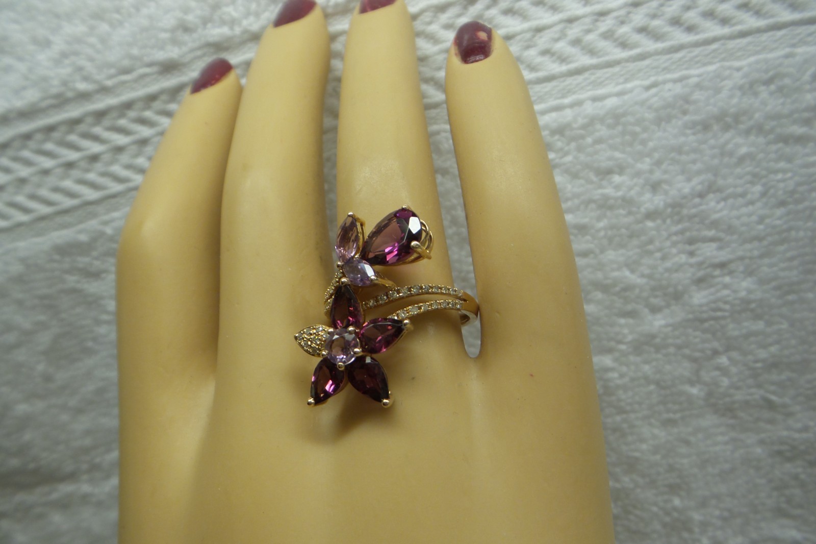 Designer Ring Signed EFFY, Solid 14kt Rose Gold, … - image 2