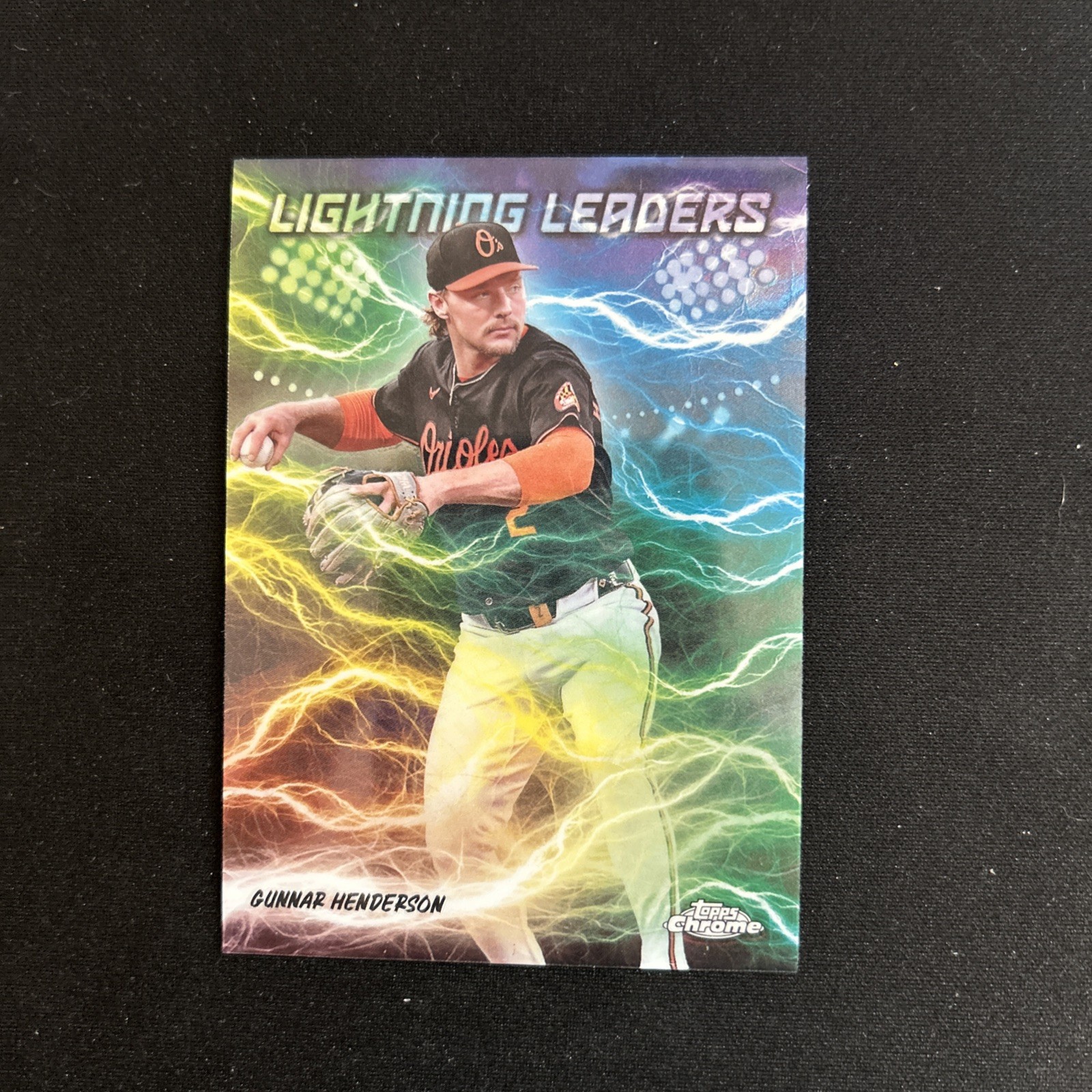 2025 Topps Chrome Gunnar Henderson Lightning Leaders Refractor CASE HIT Orioles