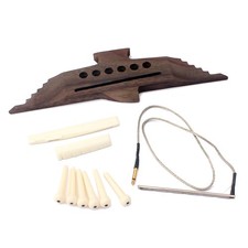6 String Acoustic Guitar Rosewood Bridge  Pins Piezo Pickup Saddle Nut Set N