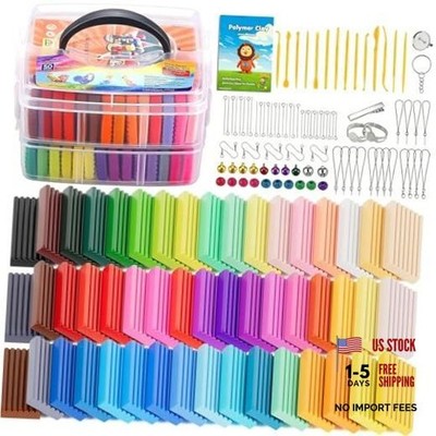 50-Color Polymer Clay Oven Bake Modeling Kit for Kids & 20g / Set of 50