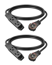 DEWENWILS 6FT Extension Cord 360 Rotating Flat Plug 3 Outlet Space Saving