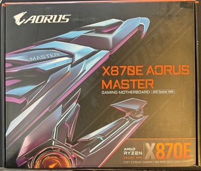 Gigabyte X870E AORUS Master Gaming Motherboard AMD Ryzen Socket AM5 DDR5 ATX 