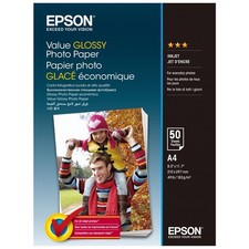 Image of Original Epson Value A4 Glossy Photo Paper 183gsm - 50 Sheets (C13S400036)