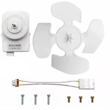W10124096 Condenser Fan Motor Set for Whirlpool Refrigerator Replacement New