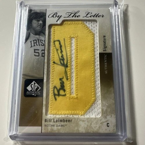2011-12 SP Authentic Bill Laimbeer By the Letter Auto Patch D / 75 pistons HoF