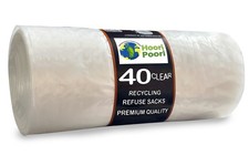HooriPoori 100L 40 Extra Large Strong Clear 40 St&uuml;ck (1er Pack), Transparent