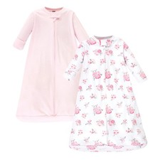 Hudson Baby Unisex Cotton Long-Sleeve 3-9 Months, Basic Pink Floral