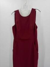 Pre-Owned Dessy Collection Red Size 10 Maxi Evening Gown