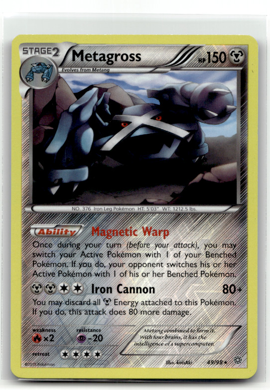 Pokemon TCG - Metagross 49/98 - Reverse Holo Rare - Ancient Origins
