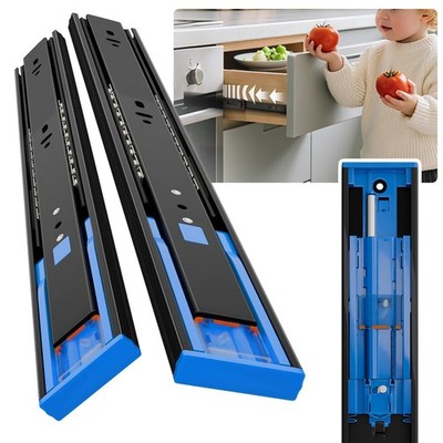 Push to Open Soft Close Drawer Slides 5 Pairs 10 12 14 16 18 20 22 24 Inch 10...