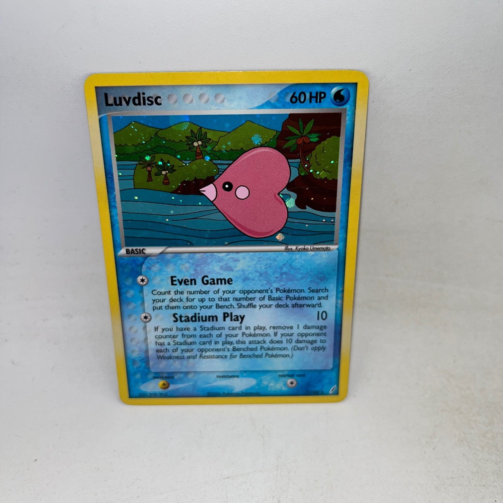 Luvdisc 7/100 Holo Rare Crystal Guardians Pokemon Holo Lightly Played