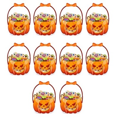 Reusable Clear Halloweens Bags Pumpkin Shape Candy Storage Solution
