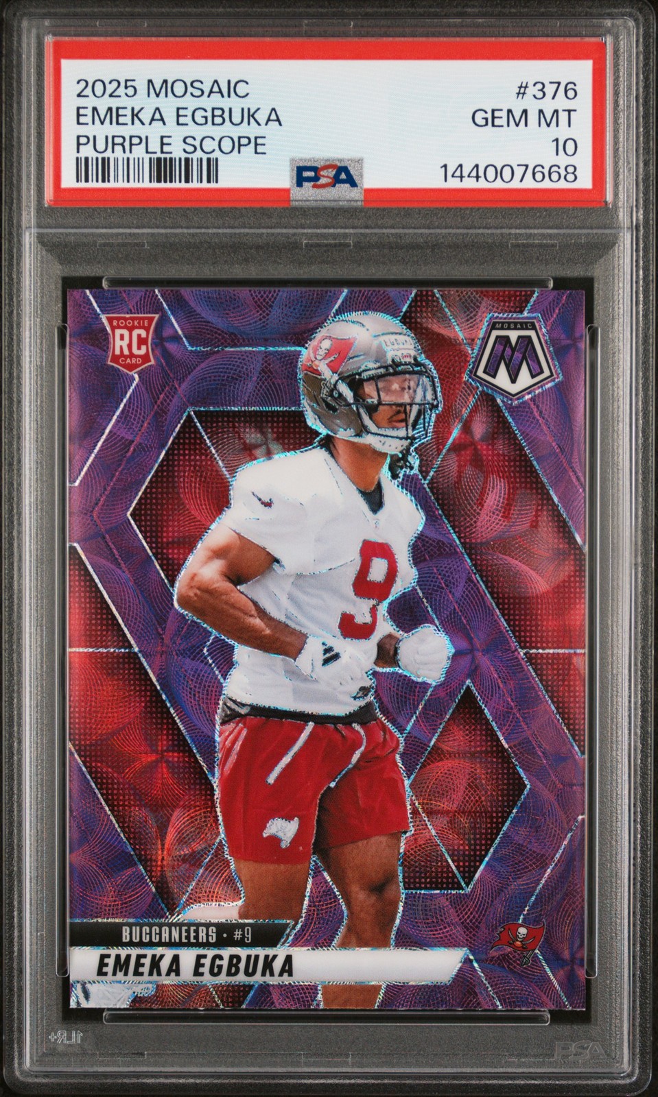 Emeka Egbuka Panini Mosaic #376 Purple Scope