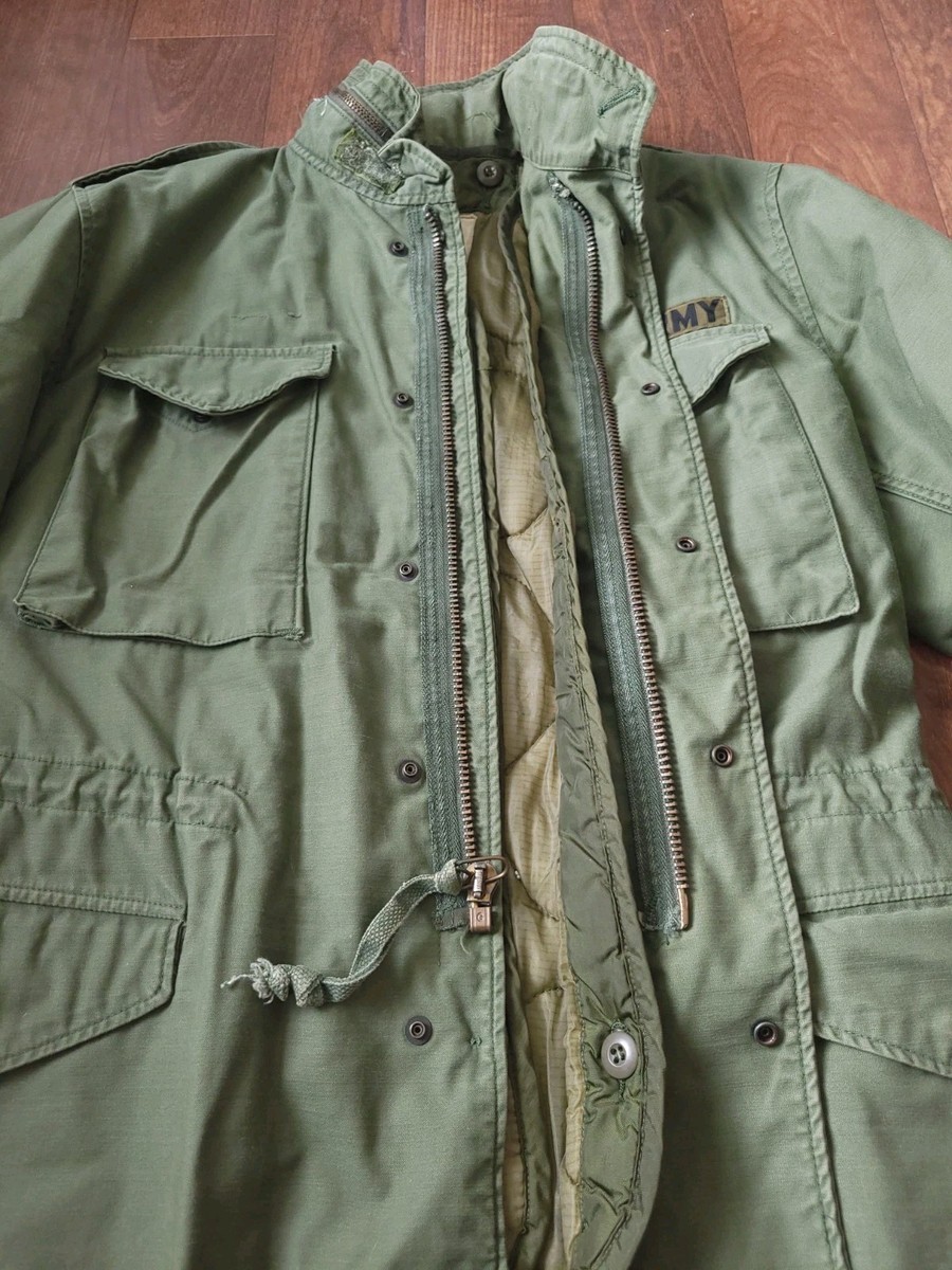 Vintage 80s M65 Jacket Army Coat Mens M Field Cold War Parka OG