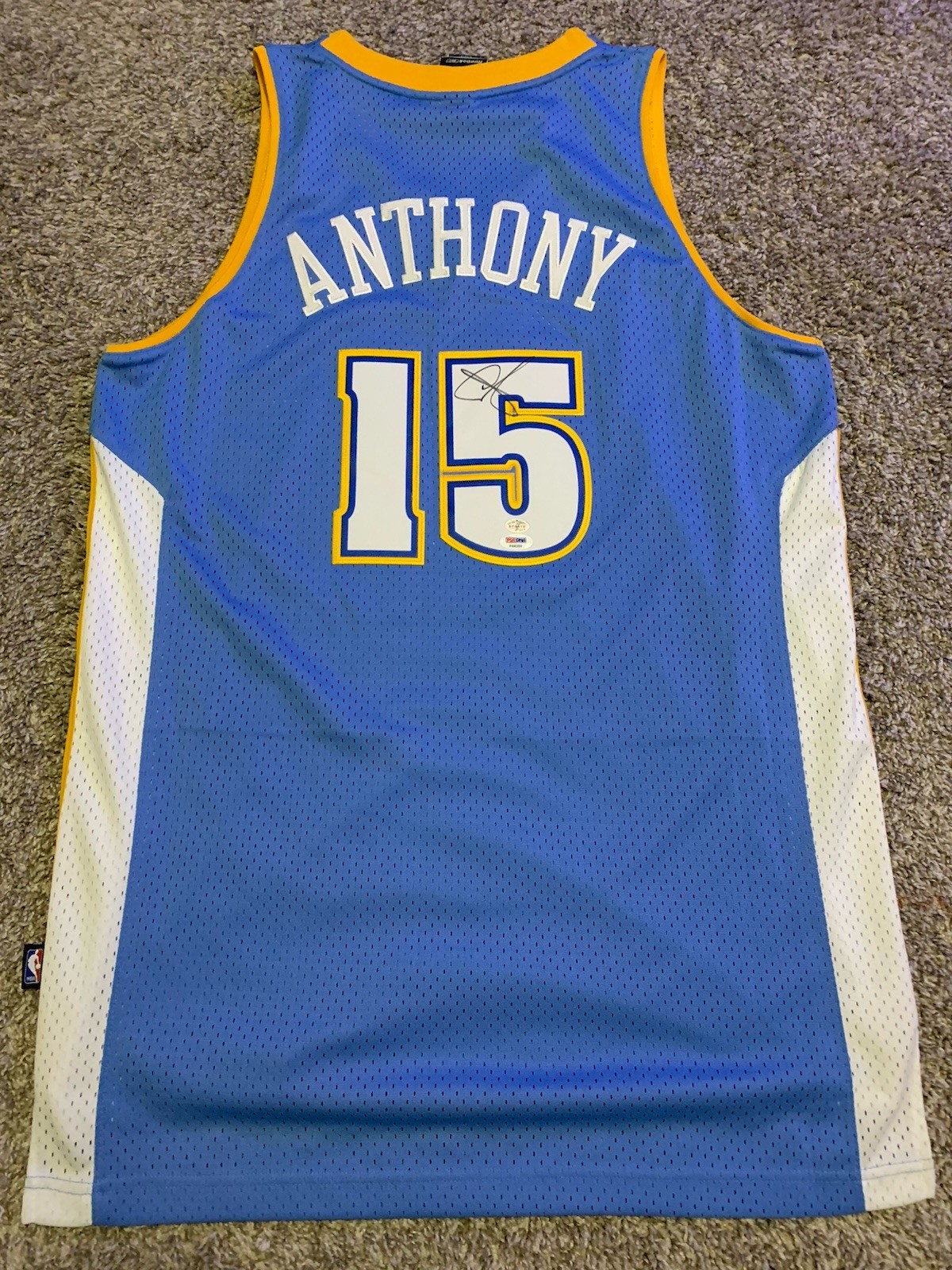 Carmelo Anthony Autographed Signed Denver Nuggets Jersey W/PSA COA! 