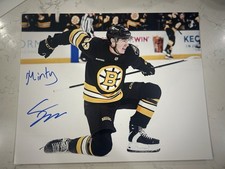 Fraser Minten Signed Inscribed Photo Boston Bruins With COA 🐻🐻🐻