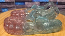 OshKosh B'gosh Marie Glitter Pink Jelly Sandals Girls Size 11M NEW