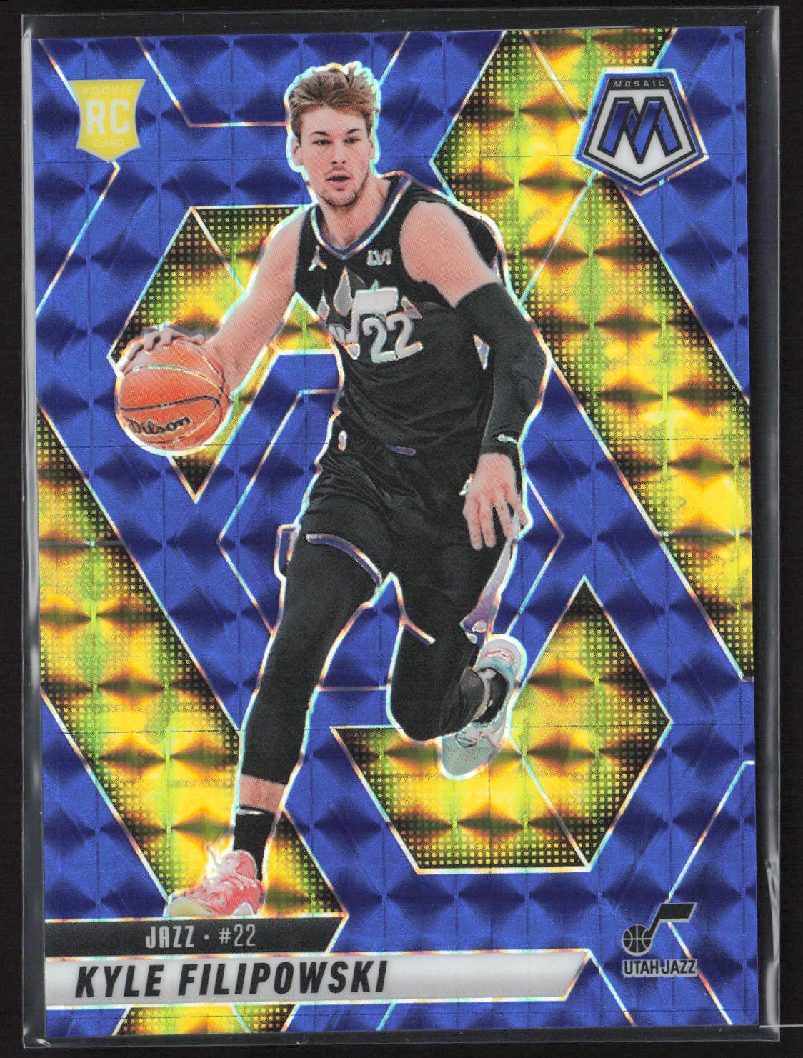 2024-25 Panini Mosaic #231 Kyle Filipowski Blue Mosaic #/199 Rookie RC