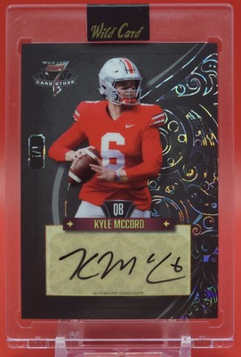 2023 KYLE MCCORD 1/1 Auto Wild Card 7 Card Stud Black Spade S7CSR-A EAGLES