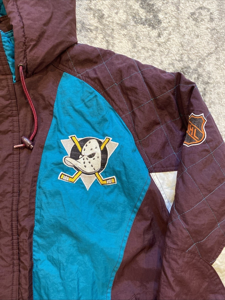 Vintage Starter Anaheim Mighty Ducks Pullover Puffer Jacket NHL