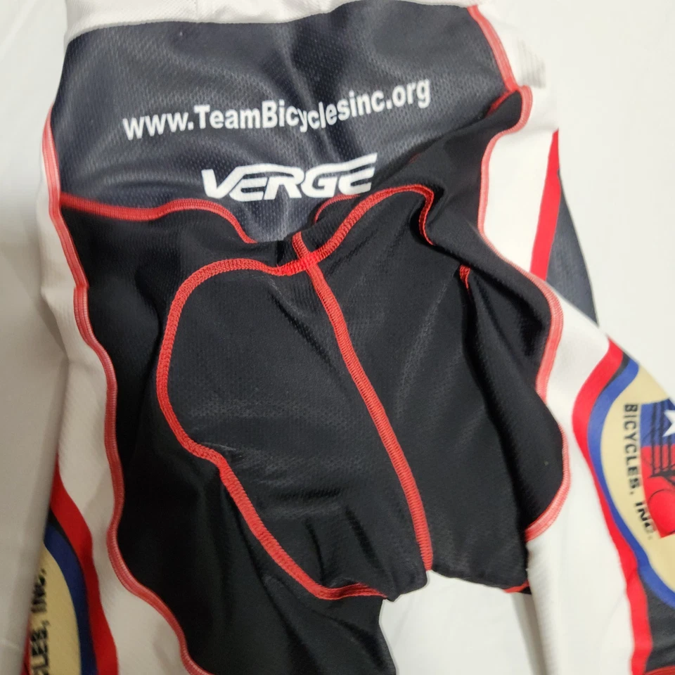 Pantalones cortos acolchados con tirantes de ciclismo Verge Power para hombre talla grande blanco/negro Foto 3 de 4