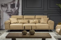 Creme Couch Dreisitzer Polster MöBel Wohnzimmer Couchen Sitzpolster