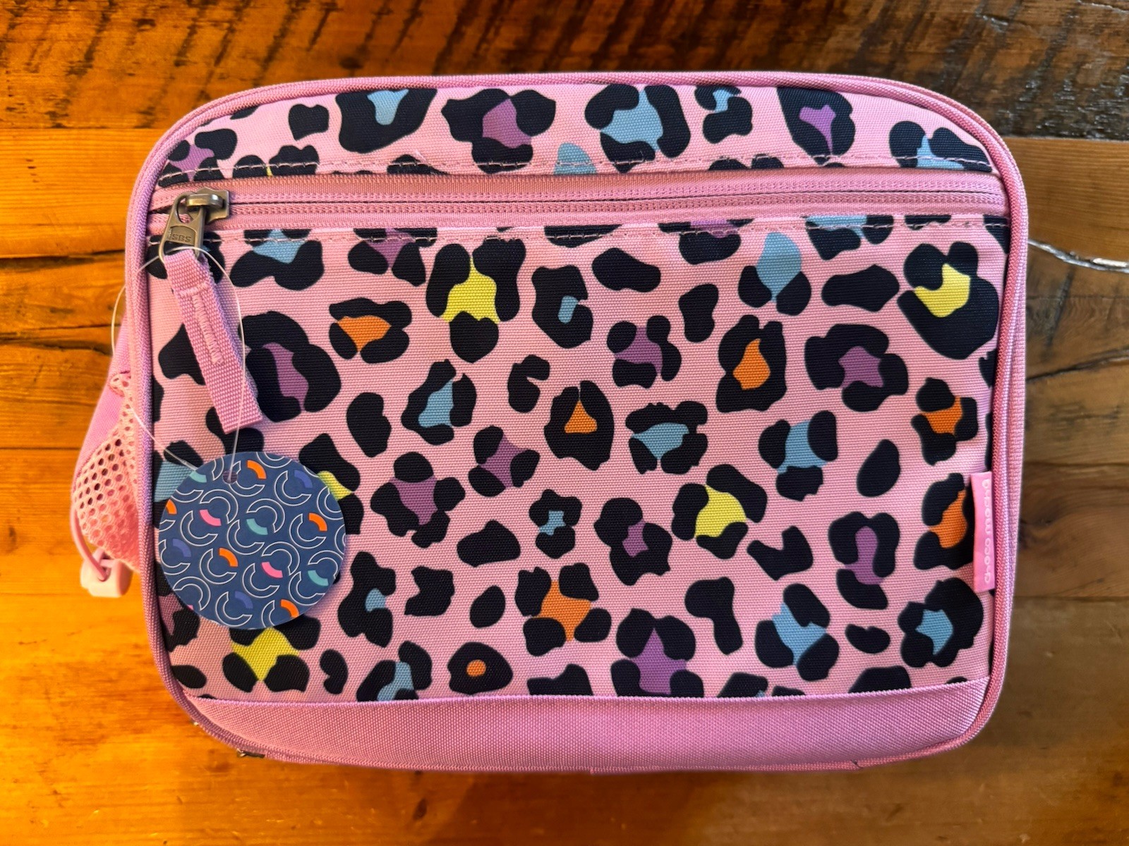 Kids Pink Leopard Thermos Ice Pack Lunch Bag Nwt