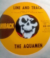 RARE 66 NORTHERN SOUL GARAGE MONSTER THE AQUAMEN LINE AND TRACK HIBACK ORG 45 M-