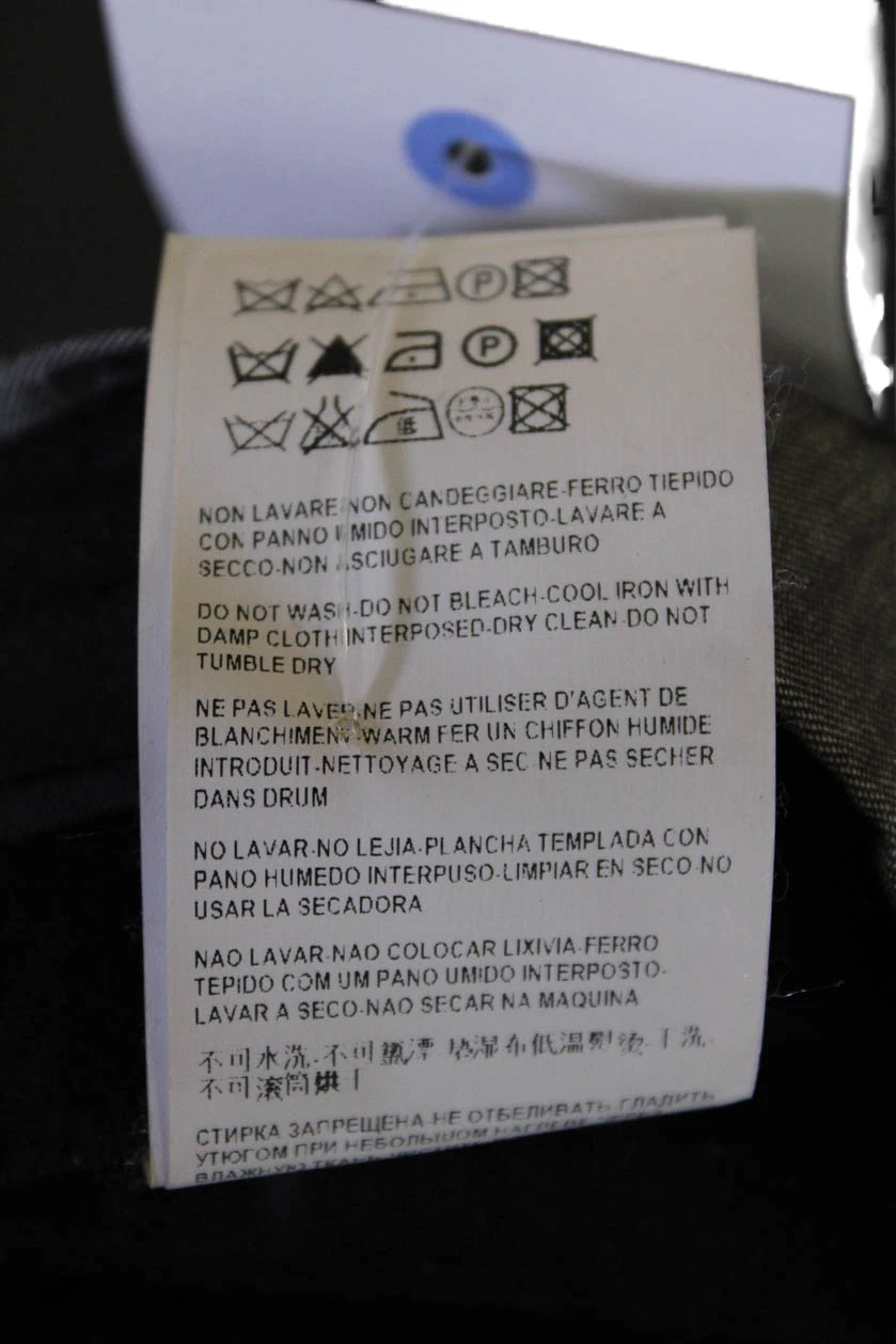 Pantalone abito donna Gianni Versace cotone zip plissettato gamba dritta grigio taglia euro