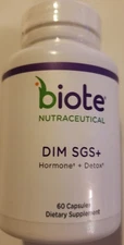 Biote Nutraceuticals DIM SGS + Hormone + Detox Support Supplement 60 Caps 4/26