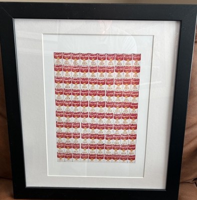 ANDY WARHOL Campbell s Soup Cans Print (16 x18 ; framed and matted)