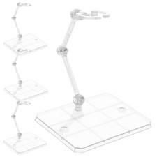 4Pcs Adjustable Figure Holder Durable Plastic Doll Display Stands Transparent