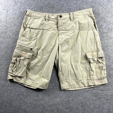Eddie Bauer Mens Cargo Shorts Size 38 Beige Regular Fit Workwear Zip Fly Pockets