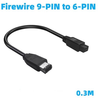 Firewire 800 Cable 9-PIN to 6-PIN Cable IEEE-1394a Data Transfer up to 800Mbps