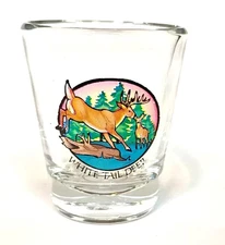 White Tailed Deer Shotglass Odocoileus virginianus Virginia Buck Herd