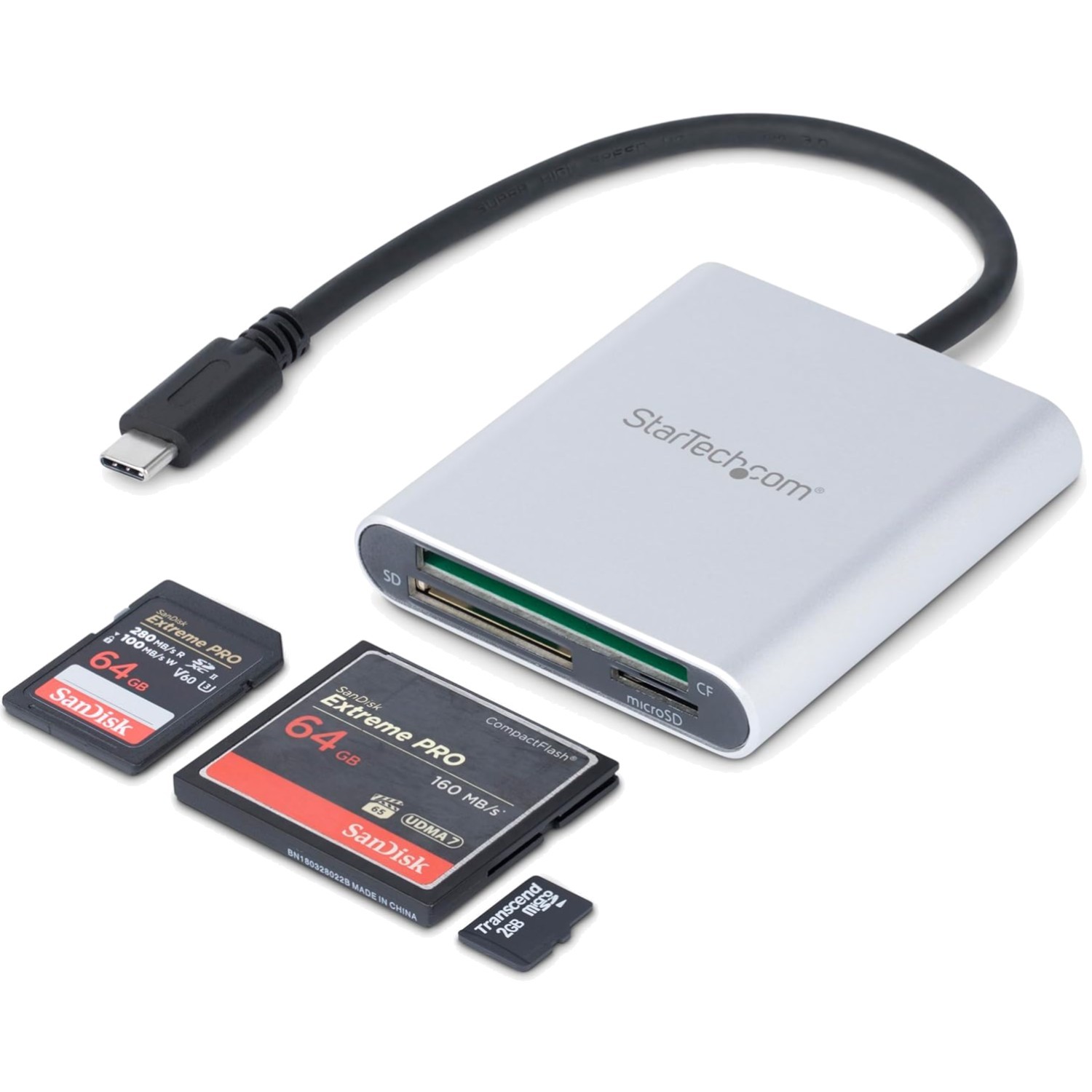 Lecteur cartes SD microSD USB-C à 5 Gbps pour un transfert ultra rapide des fichiers volumineux