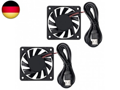 AITRIP 2PCS 60mm USB Lüfter 5V Brushless 6010 60mm x 10mm zum Kühlen DIY PC C