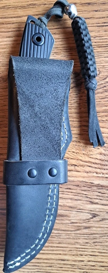 TecX Case Harley Davidson Fixed Blade Tanto Knife with Black Leather HD Sheath - Image 2 of 4