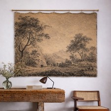 European Landscape Vintage Style Woven Tapest...