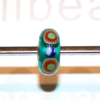 TROLLBEADS OOAK One of a Kind Unique LAA 925S Bead Green Multi Color RARE New