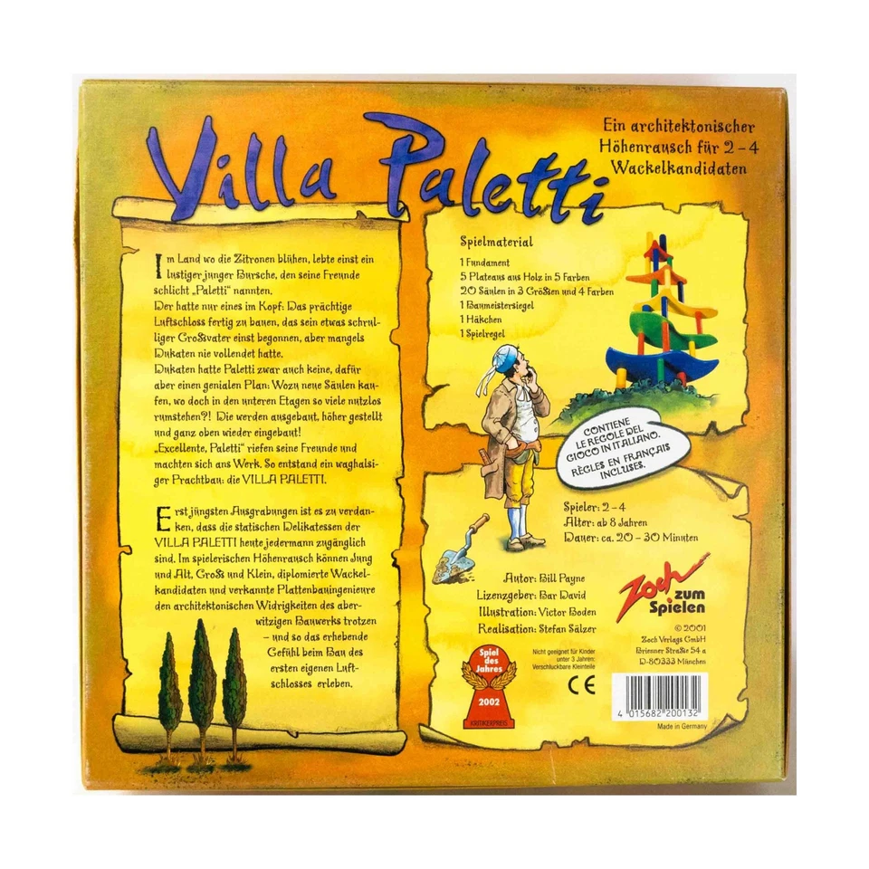 Настольная игра Zoch Zum Spielen Villa Paletti (французское/немецкое/итальянское издание) коробка отличное состояние/почти как новая - Изображение 2 из 2