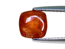 2.220 CTS Red Orange Natural Spessartite Garnet Cushion Sugarloaf  see video