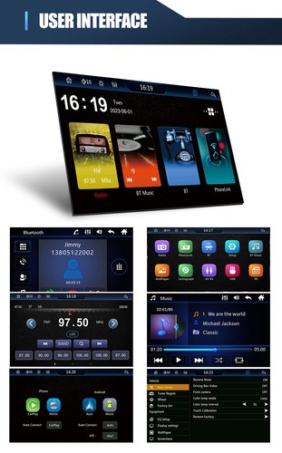 Radio estéreo para coche de 7"" 1 Din individual pantalla táctil abatible automática FM + cámara - Imagen 12 de 15