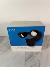 New Ring Floodlight Cam Wired Plus Outdoor Camera Black
