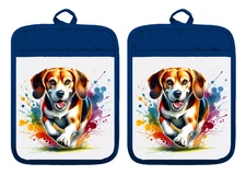 Beagle Dog Puppy Kitchen Gift Pot Holders Oven Mitt Hot Pad Linen Towel DZ446DPH