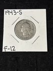 1943-S F-12 PROOF QUARTER Liberty USA UNC -A656