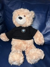 BMW Honey Bear Plush Teddy by Gund Black Knit Logo Sweater 14"